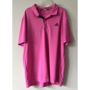 Adidas Golf Polo Shirt Pink Short Sleeve Performance Moisture Wicking men’s M